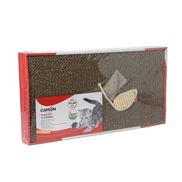 Camon Tiragraffi in Cartone 47x24 cm – Con Catnip e Gioco Camon Tiragraffi in Cartone 47x24 cm – Con Catnip e Gioco